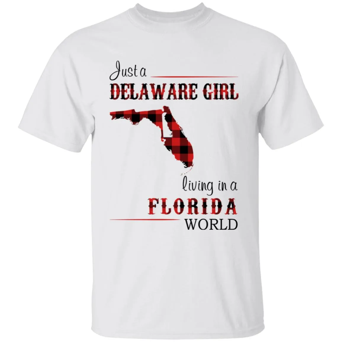Just A Delaware Girl Living In A Florida World T-shirt