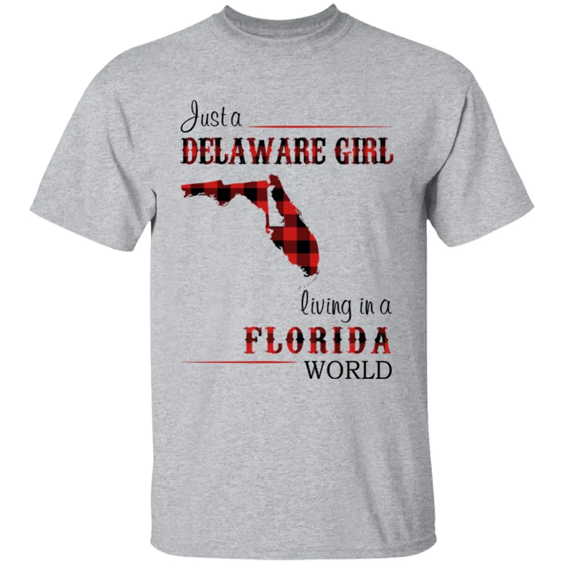 Just A Delaware Girl Living In A Florida World T-shirt