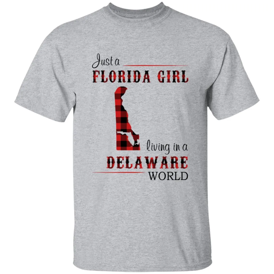 Just A Florida Girl Living In A Delaware World T-shirt