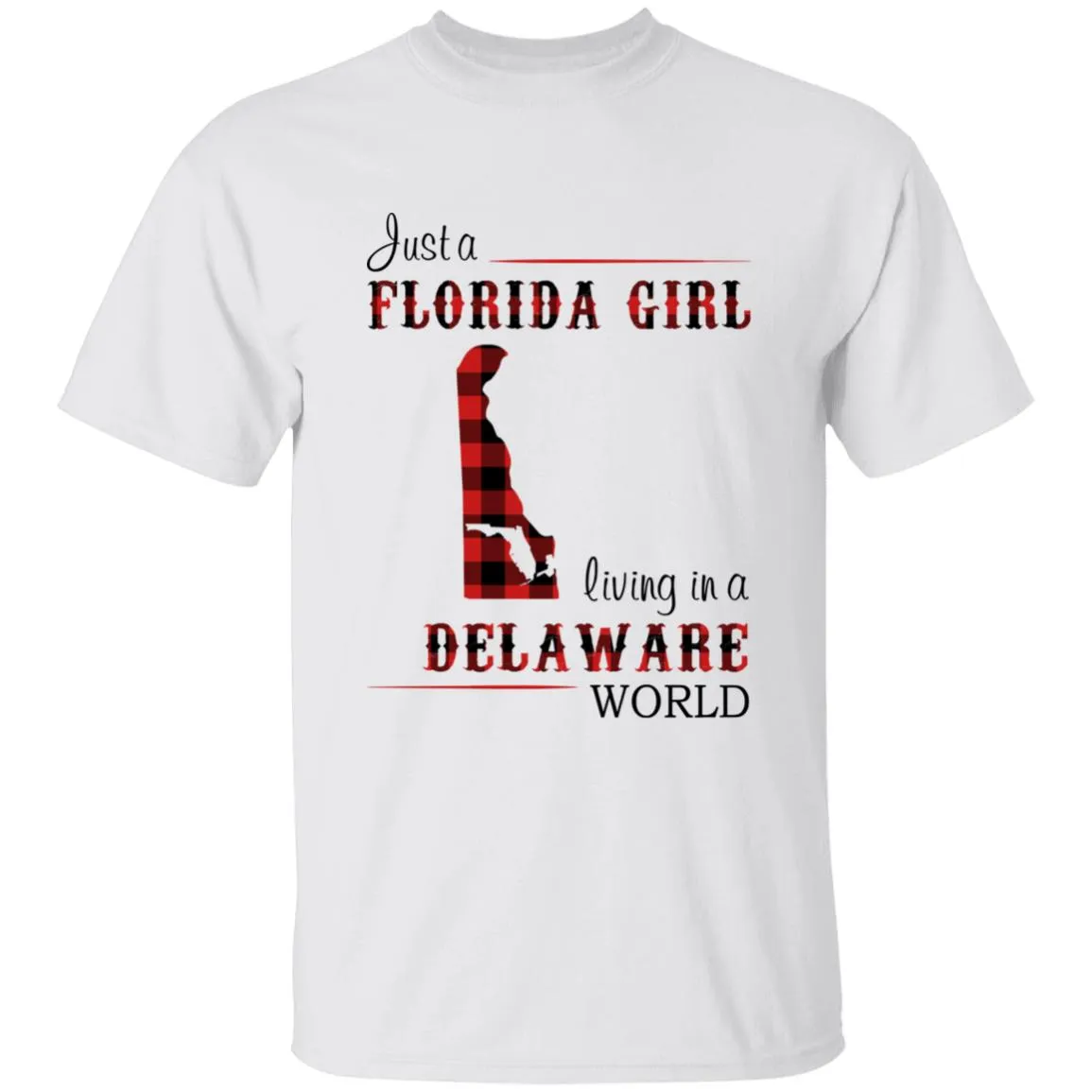 Just A Florida Girl Living In A Delaware World T-shirt