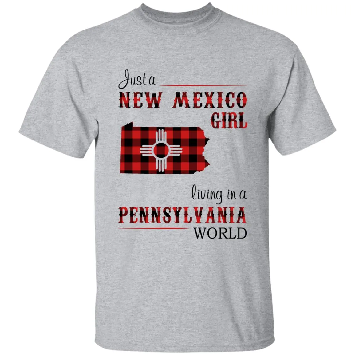 Just A New Mexico Girl Living In A Pennsylvania World T-shirt