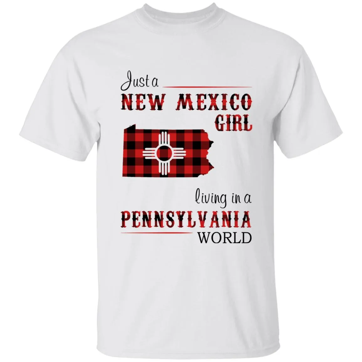 Just A New Mexico Girl Living In A Pennsylvania World T-shirt