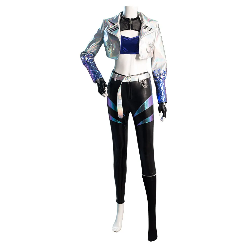 KDA Groups Akali The Rogue Assassin League of Legends LOL Cosplay Costume Outfits Halloween Carnival Suit