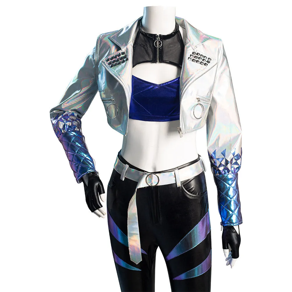 KDA Groups Akali The Rogue Assassin League of Legends LOL Cosplay Costume Outfits Halloween Carnival Suit
