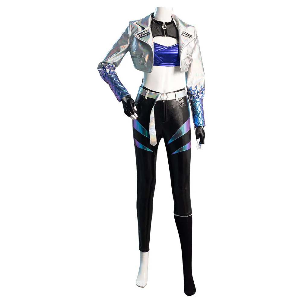 KDA Groups Akali The Rogue Assassin League of Legends LOL Cosplay Costume Outfits Halloween Carnival Suit