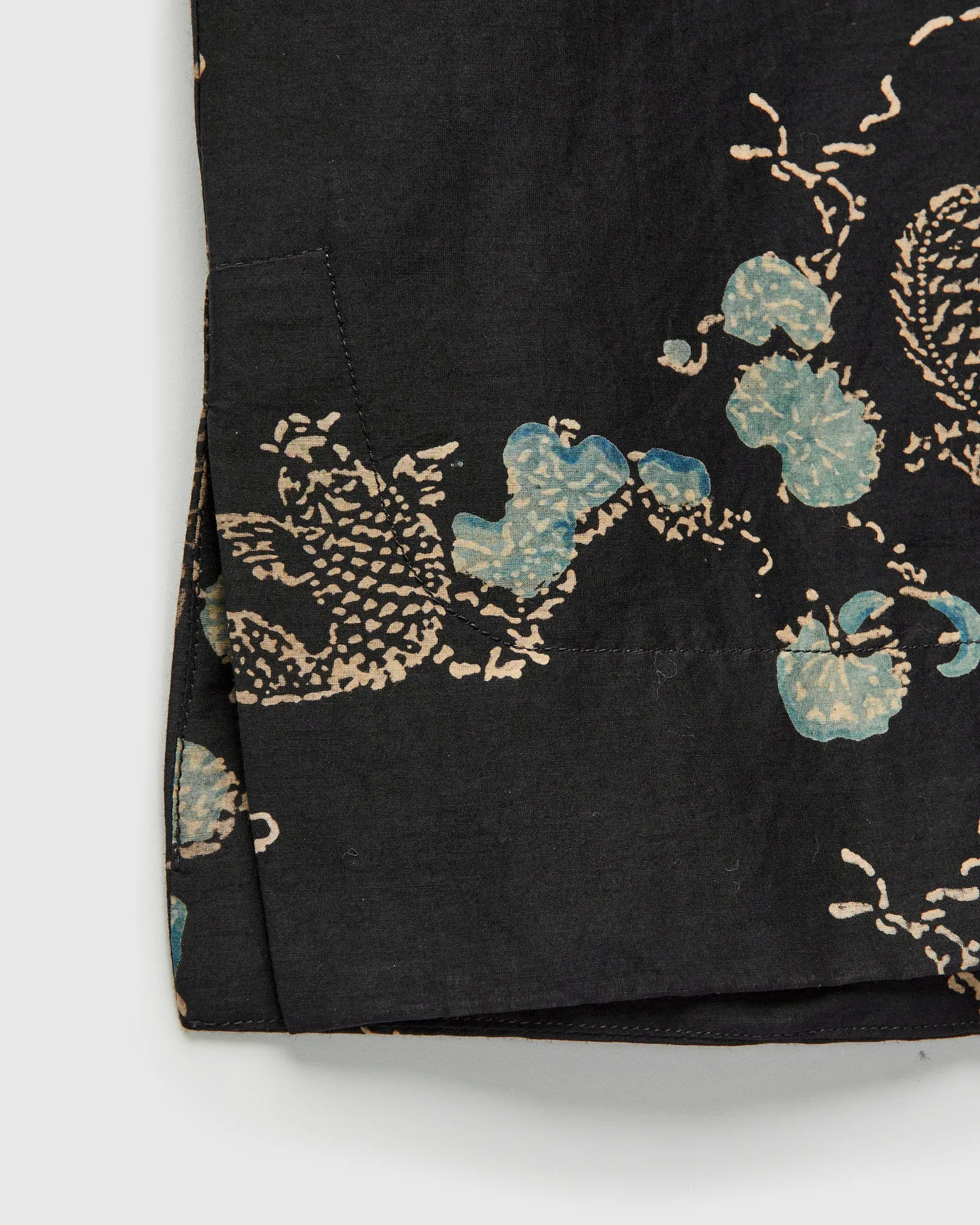Koi Lake Camp Shirt in Iron Black Silk