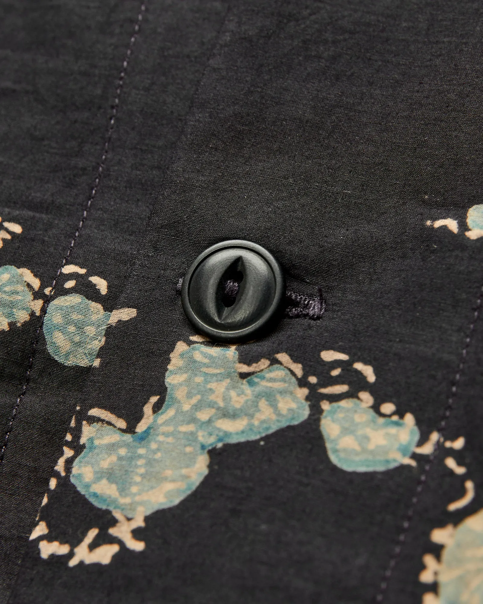 Koi Lake Camp Shirt in Iron Black Silk