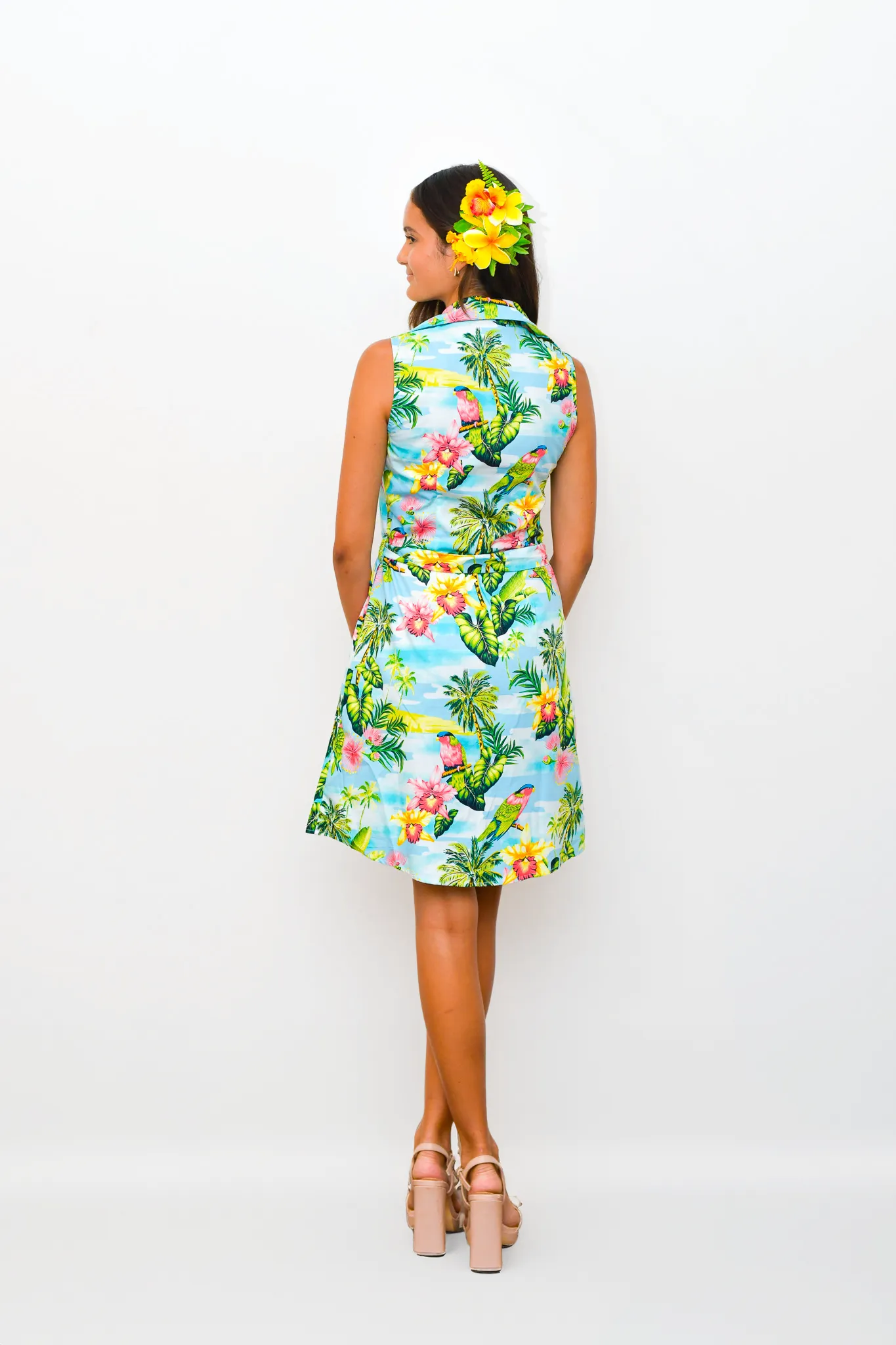 Kula Bird - Sleeveless Shirt Dress