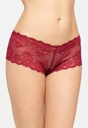 Lace Cheeky Panty- Merlot