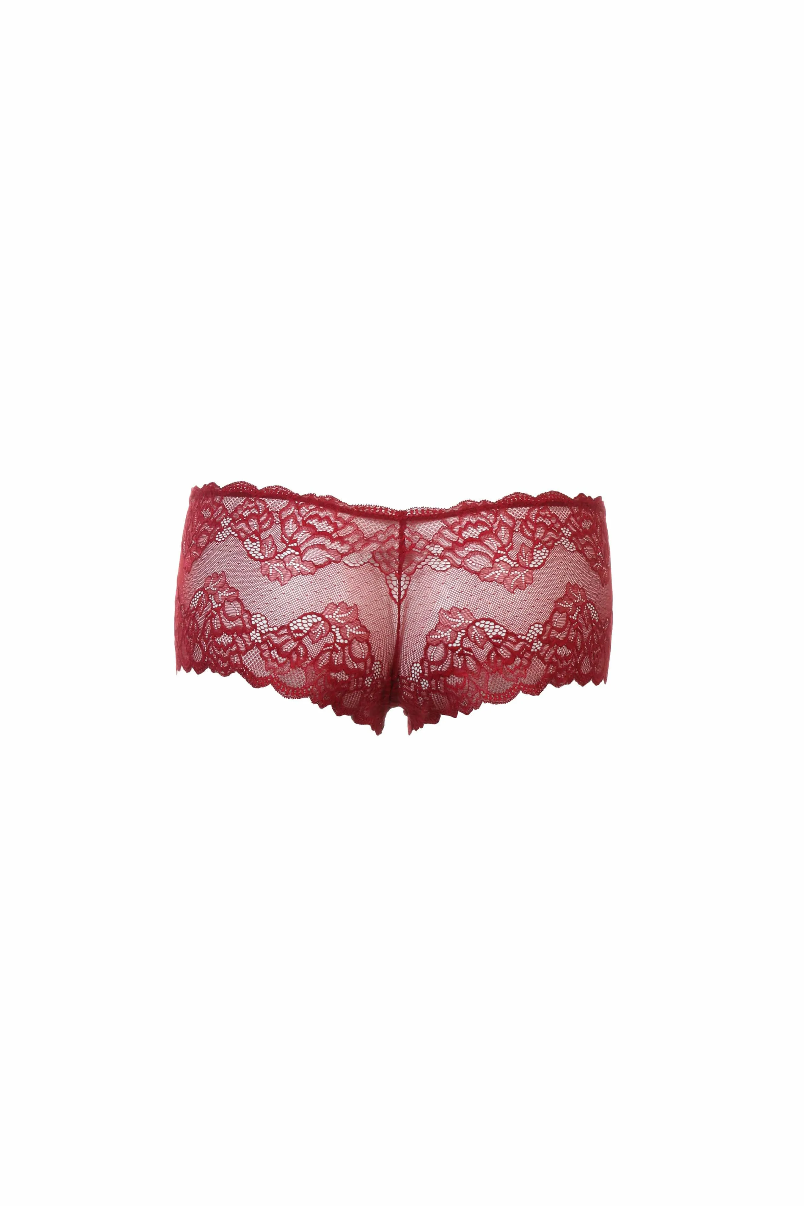 Lace Cheeky Panty- Merlot