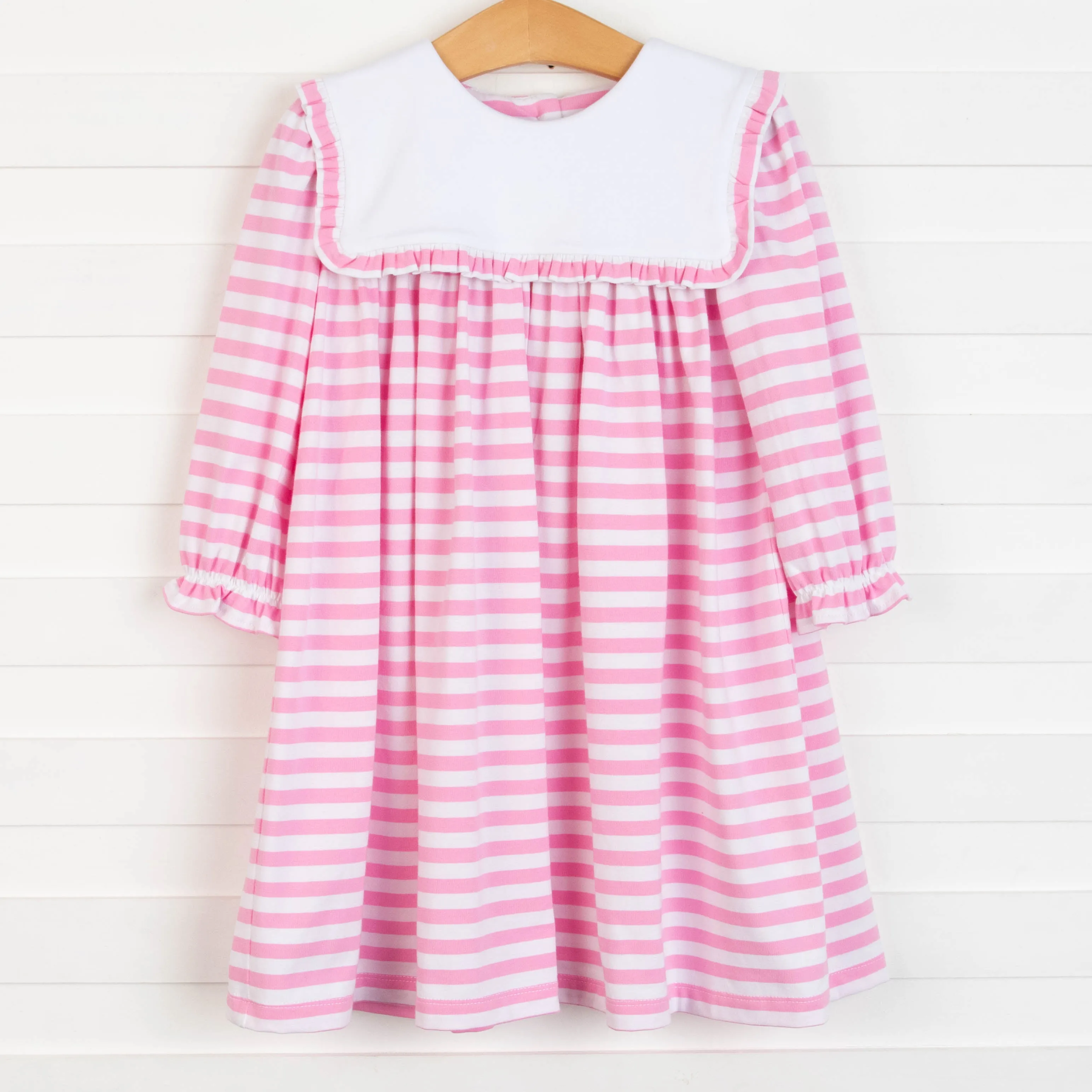 Lacey Bib Dress, Pink
