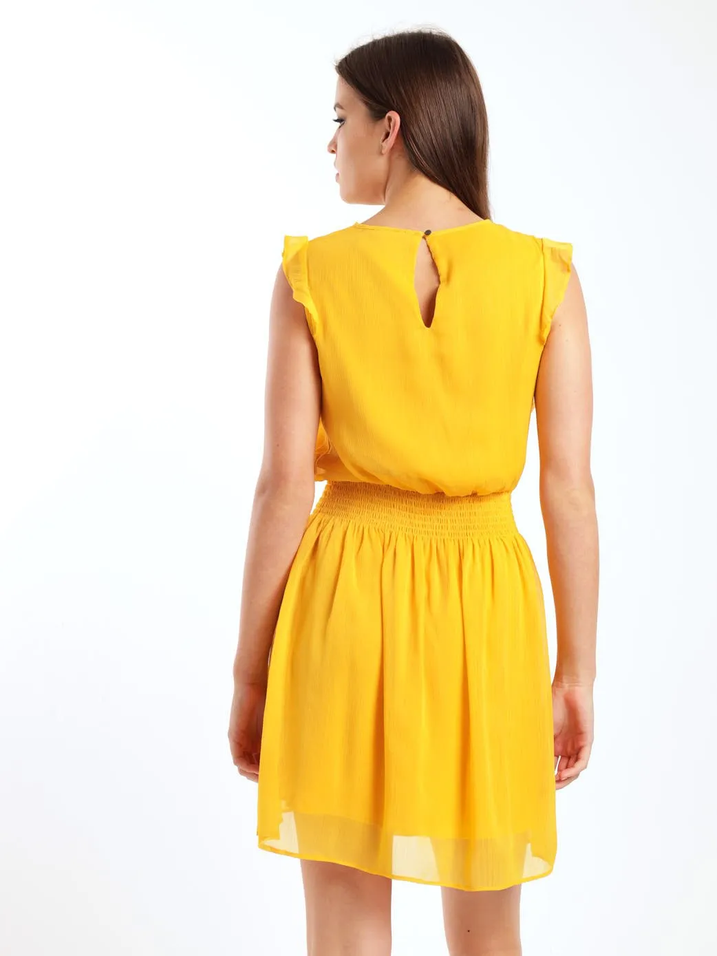 Ladies Basic Tea Dress - Mustard