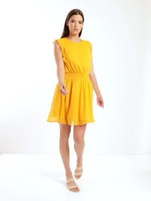 Ladies Basic Tea Dress - Mustard