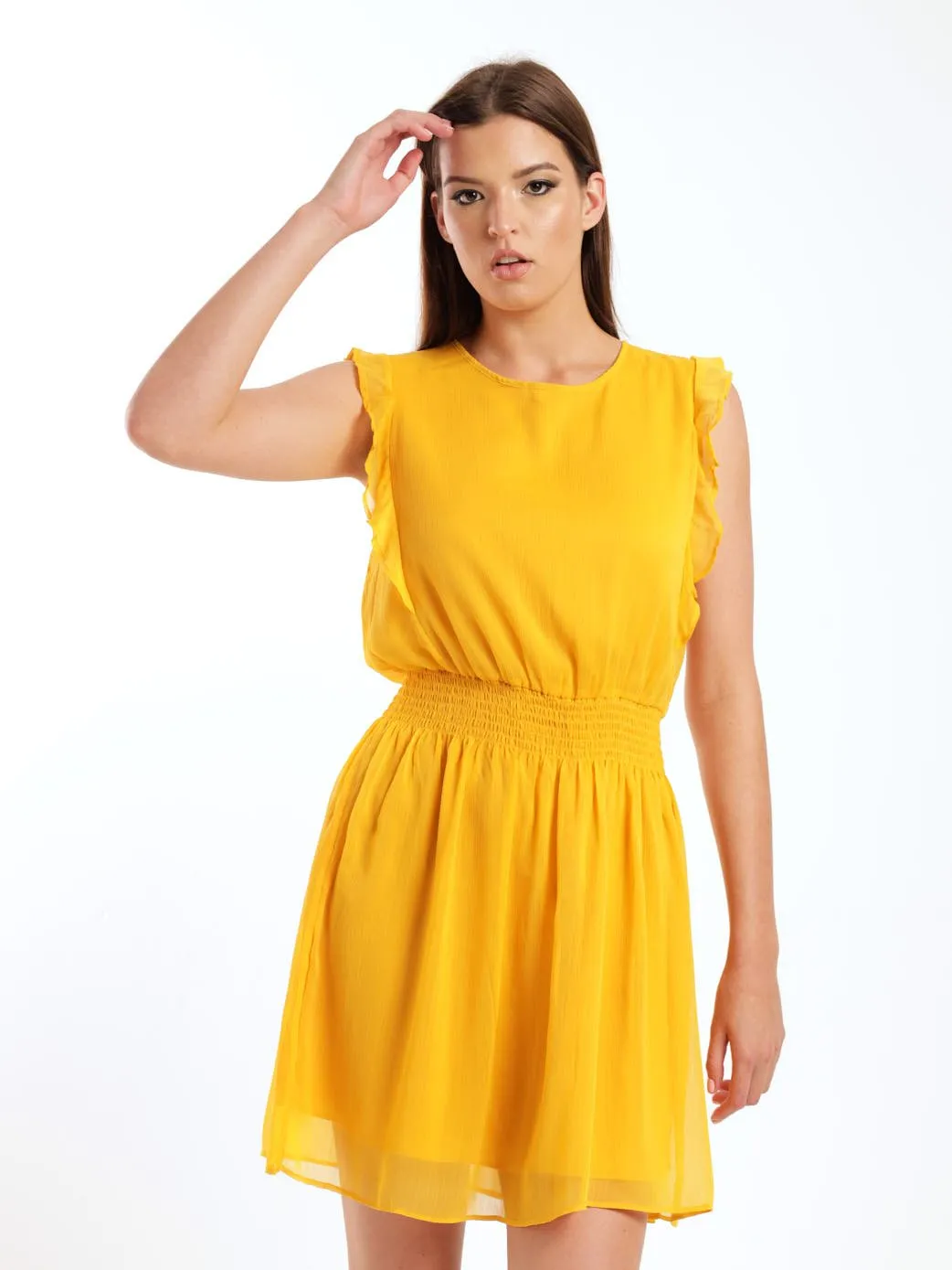 Ladies Basic Tea Dress - Mustard