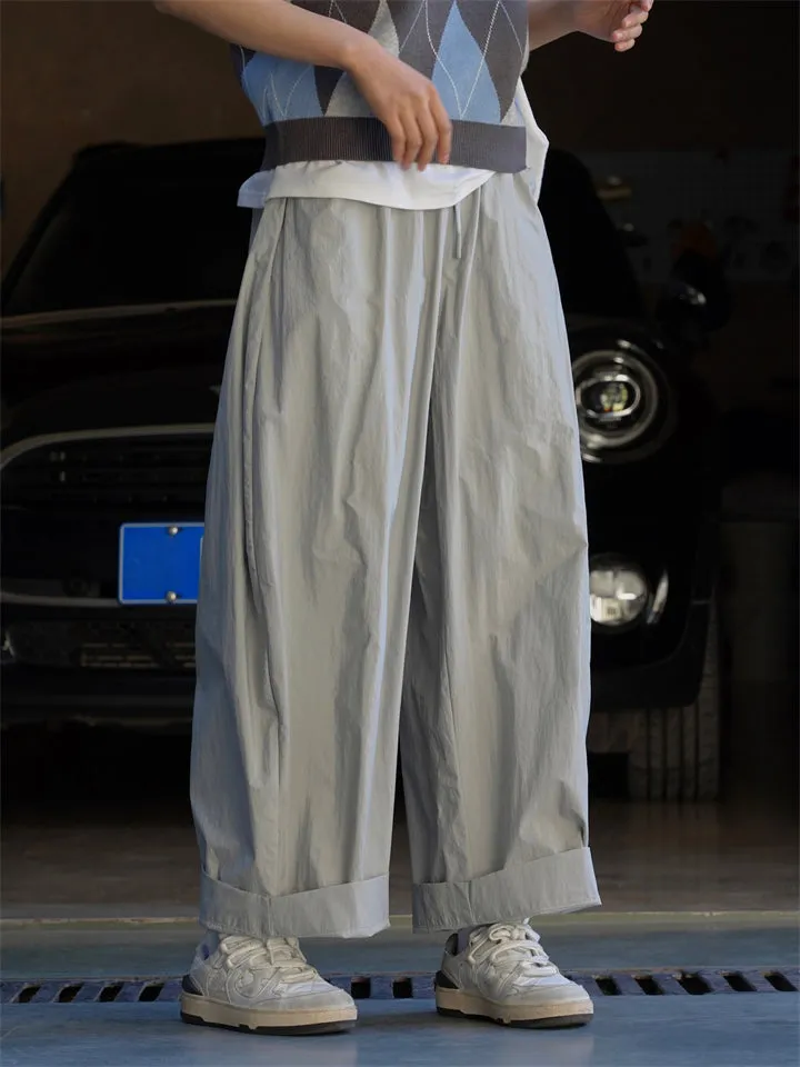 Ladies Spring Summer Drawstring Pants with Pockets