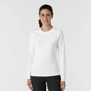 Layers 2139 Watch Window Long Sleeve Underscrub Top White