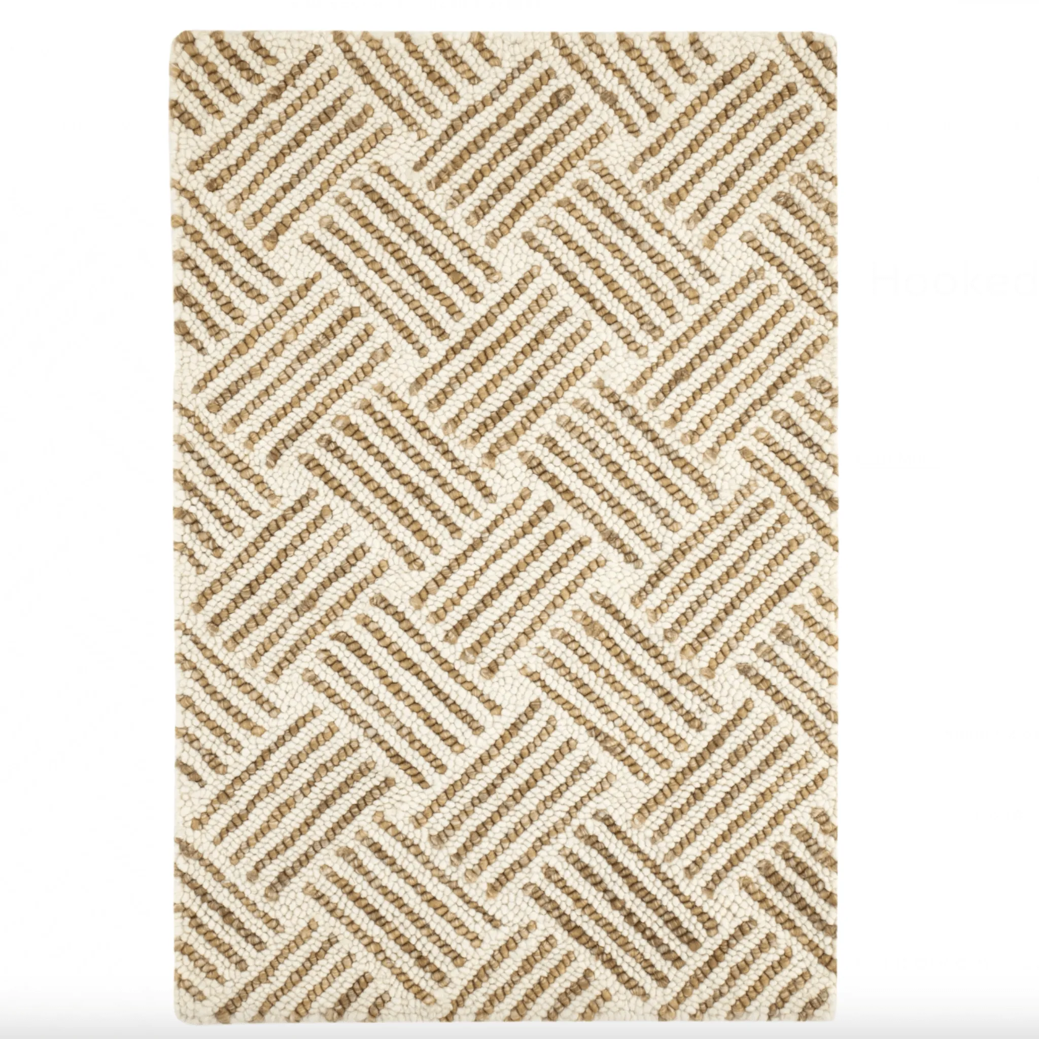Layers Hand Hooked Wool Rug - Ochre
