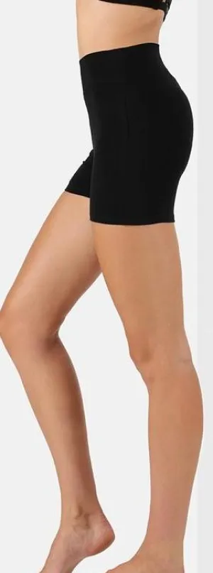 LEAH BASIC BLACK SHORTS-