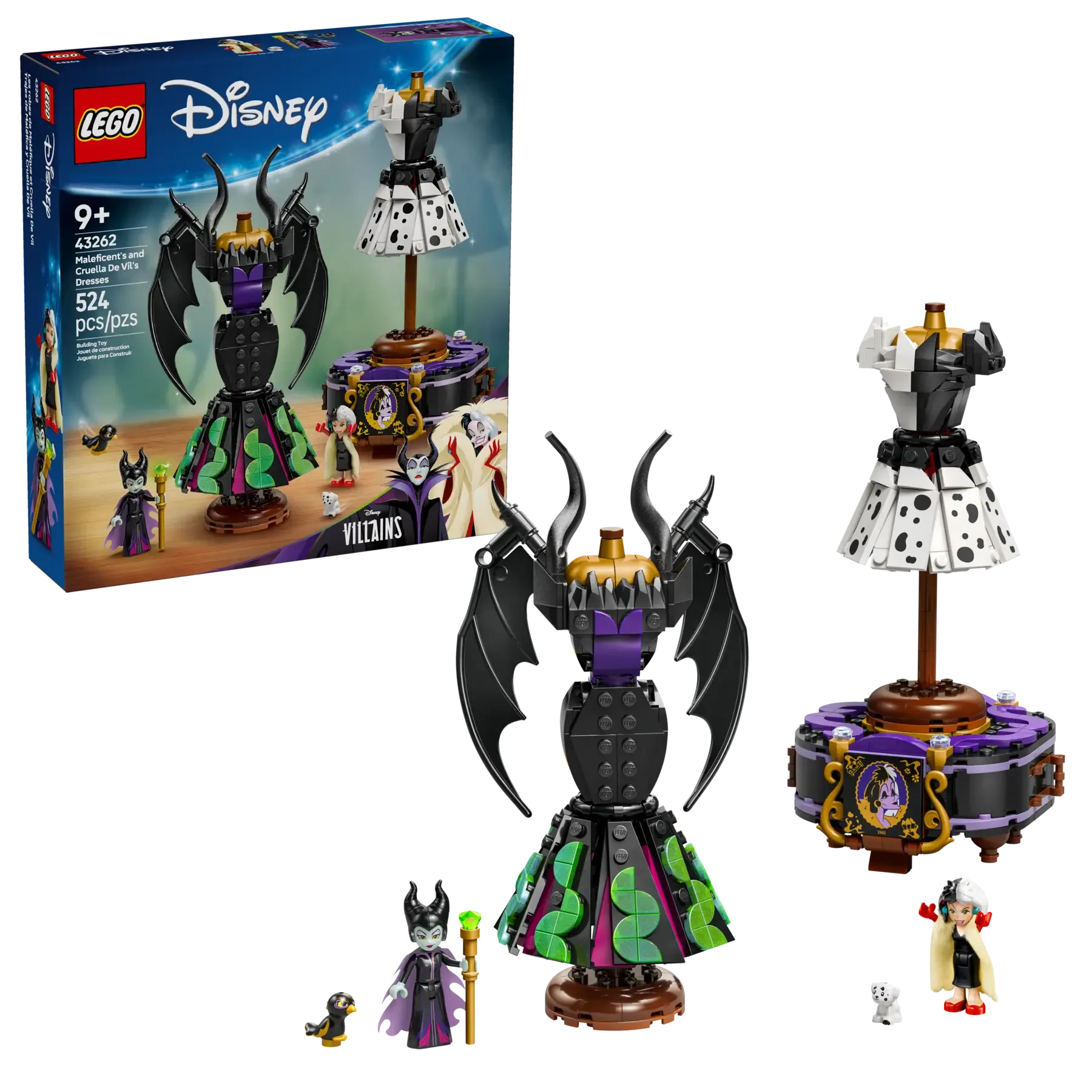 Lego Maleficent's and Cruella De Vil's Dresses (43262)