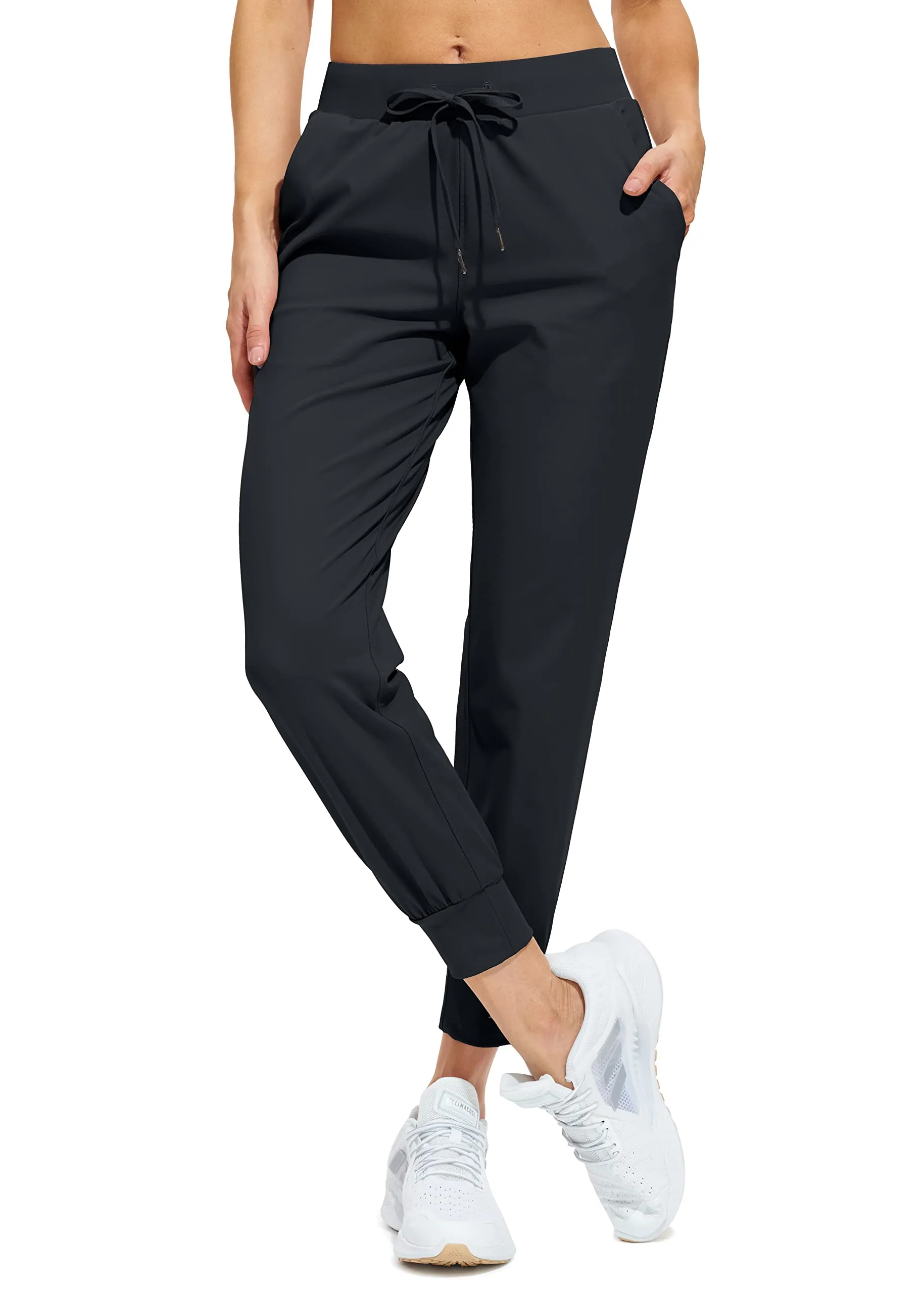 Libin Women's Joggers Pants Athletic Sweatpants with Pockets Running Tapered Casual Pants for Workout,Lounge, Black