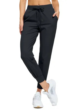 Libin Women's Joggers Pants Athletic Sweatpants with Pockets Running Tapered Casual Pants for Workout,Lounge, Black