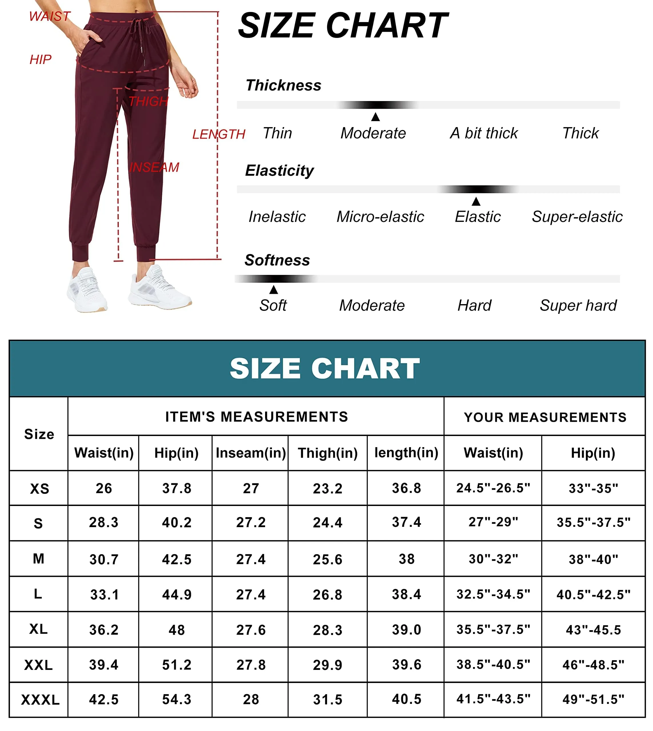 Libin Women's Joggers Pants Athletic Sweatpants with Pockets Running Tapered Casual Pants for Workout,Lounge, Black