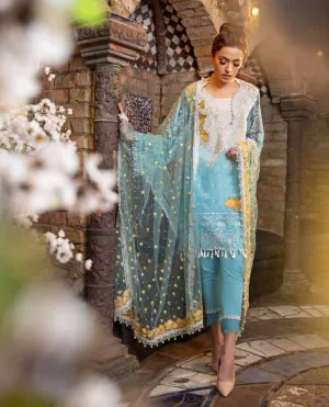 Light Blue Cotton-Lawn Suit - Sobia Nazir Summer 2019