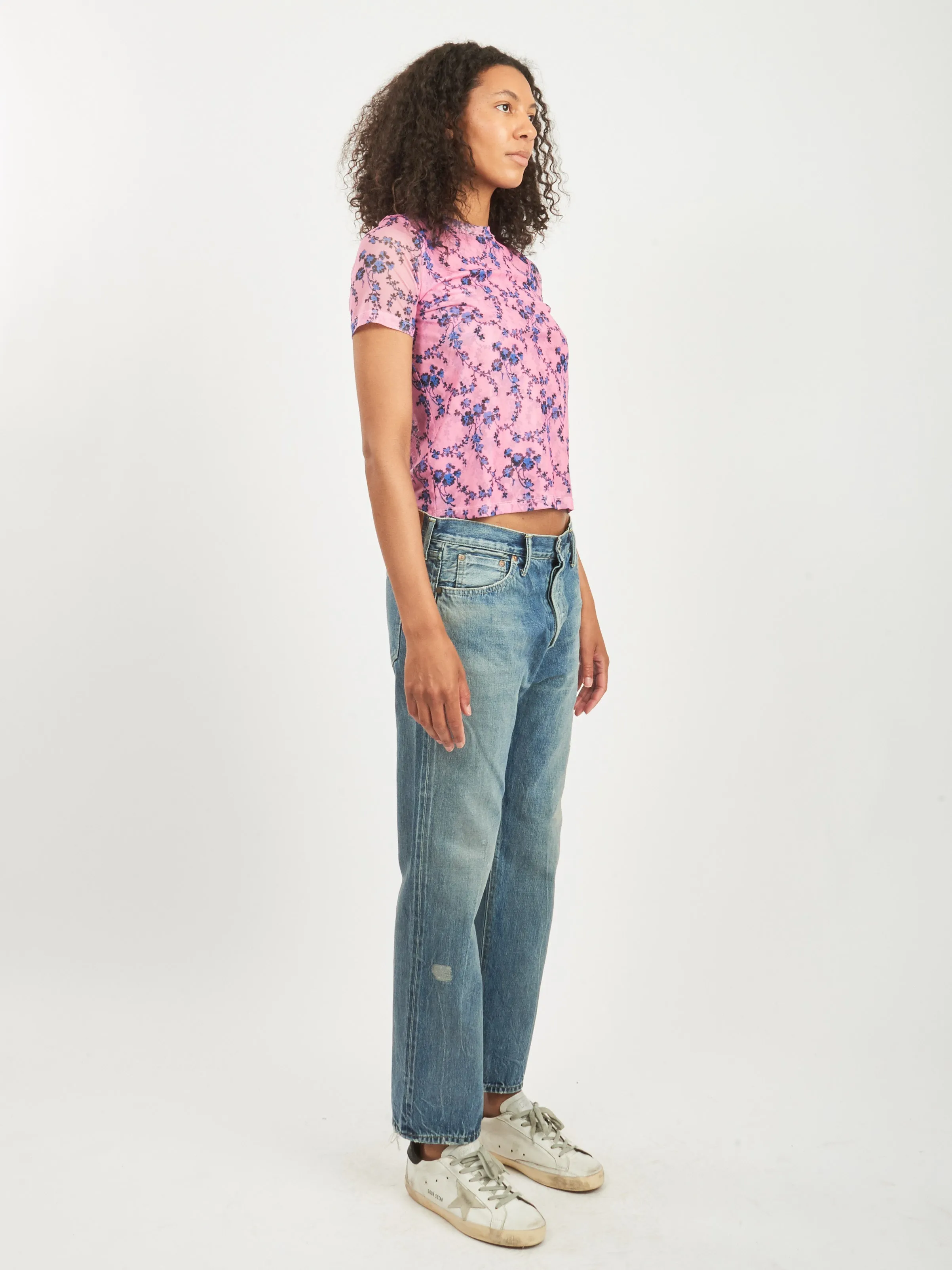 Light Distress Selvedge Denim Used Ankle Cut