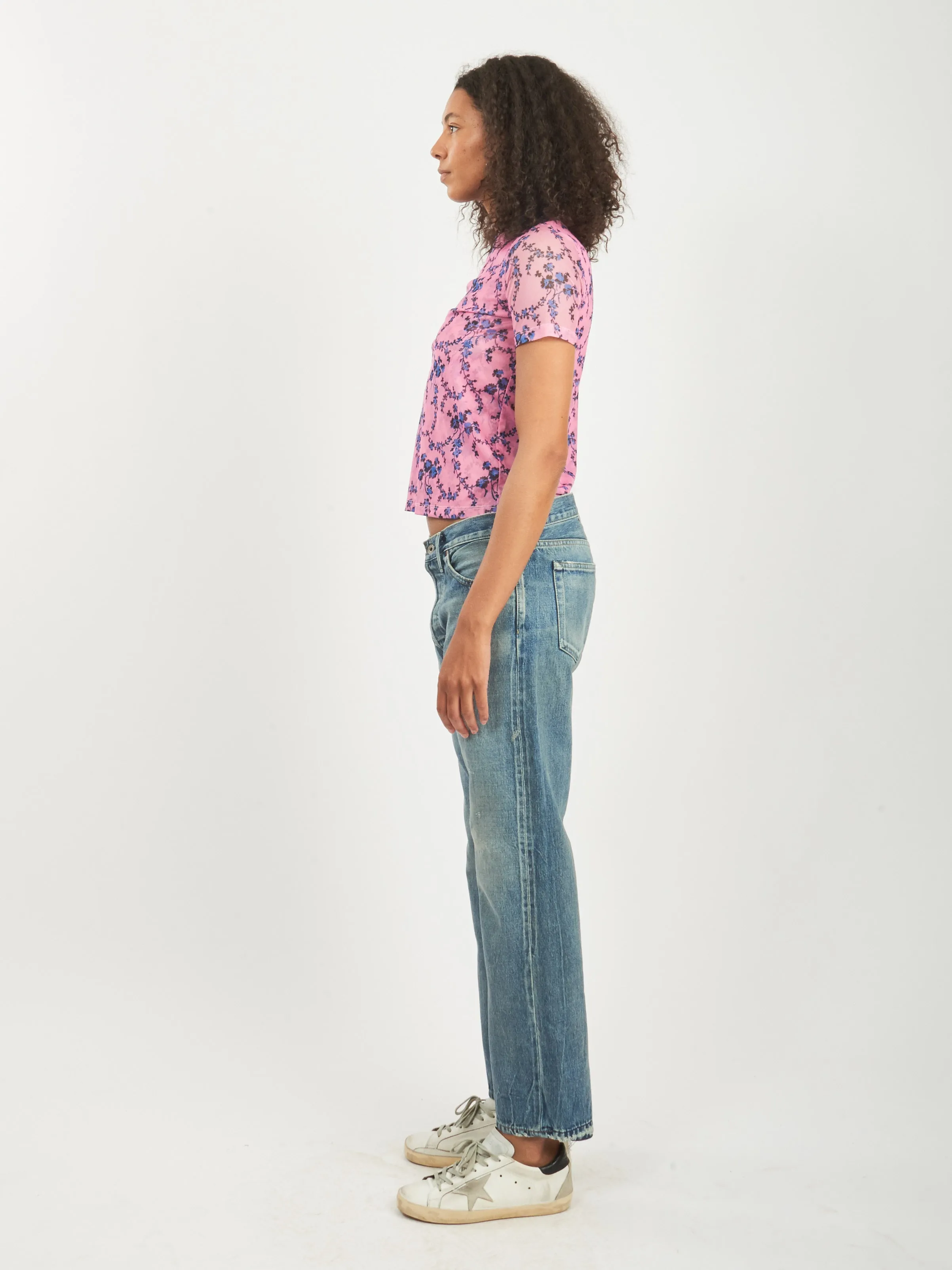 Light Distress Selvedge Denim Used Ankle Cut