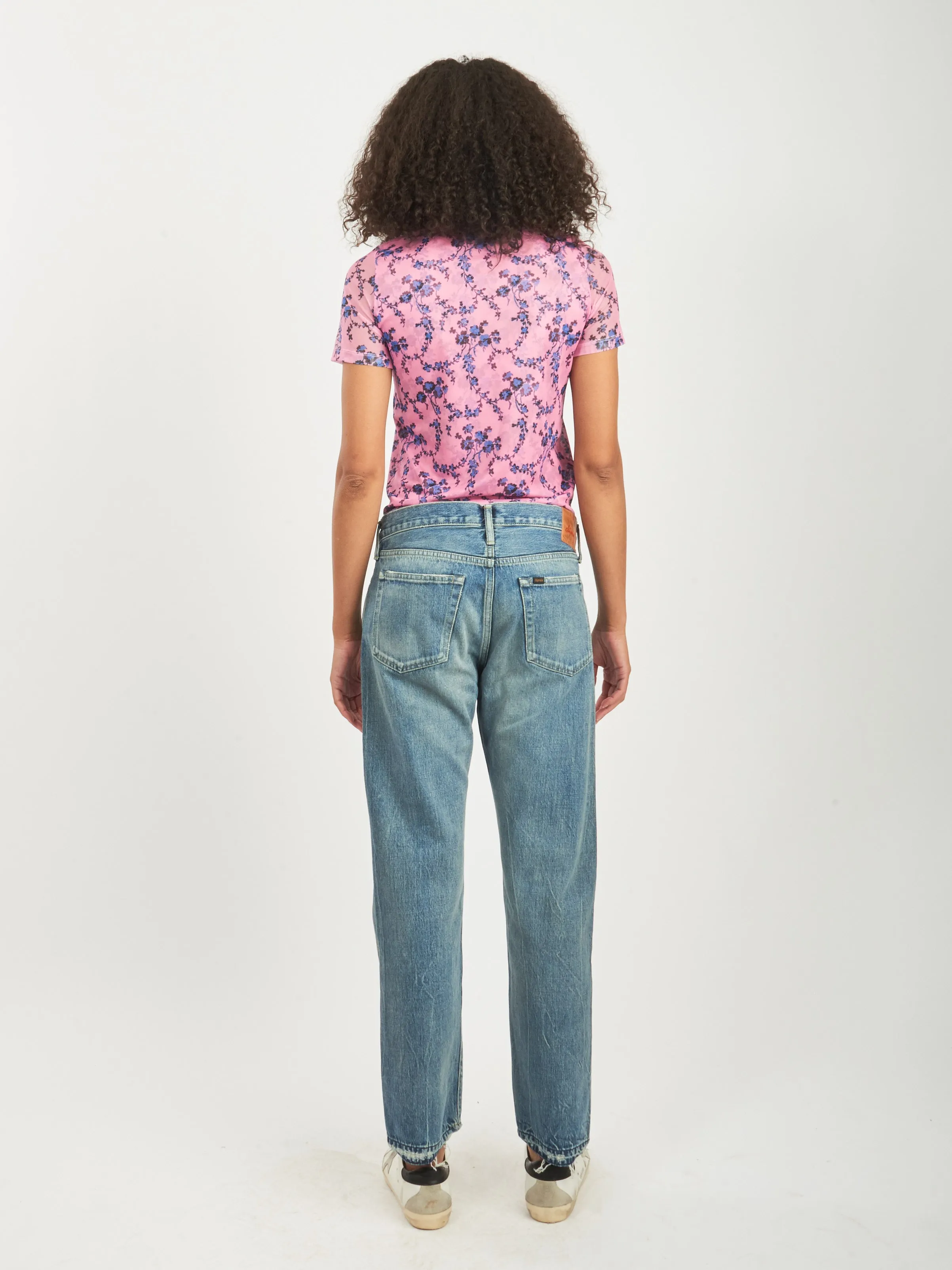 Light Distress Selvedge Denim Used Ankle Cut