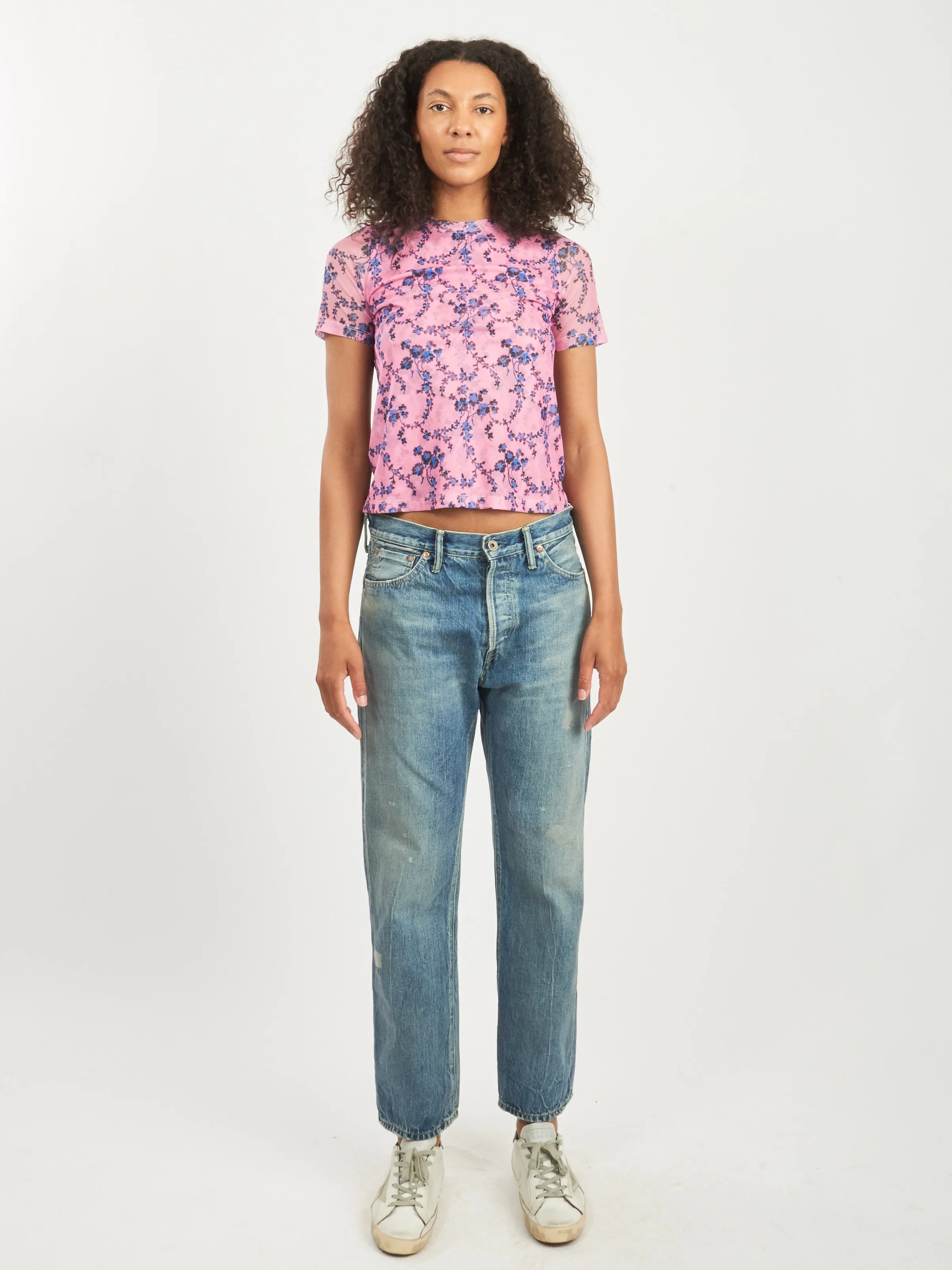 Light Distress Selvedge Denim Used Ankle Cut
