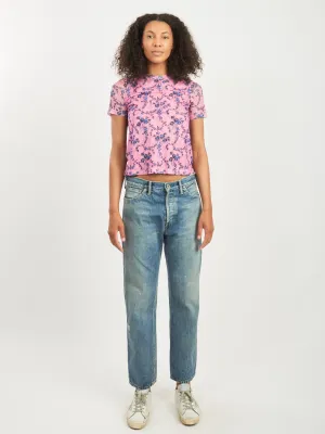 Light Distress Selvedge Denim Used Ankle Cut