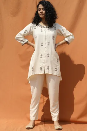 Light Mint Green Block Print Shirt and Tulip Pants