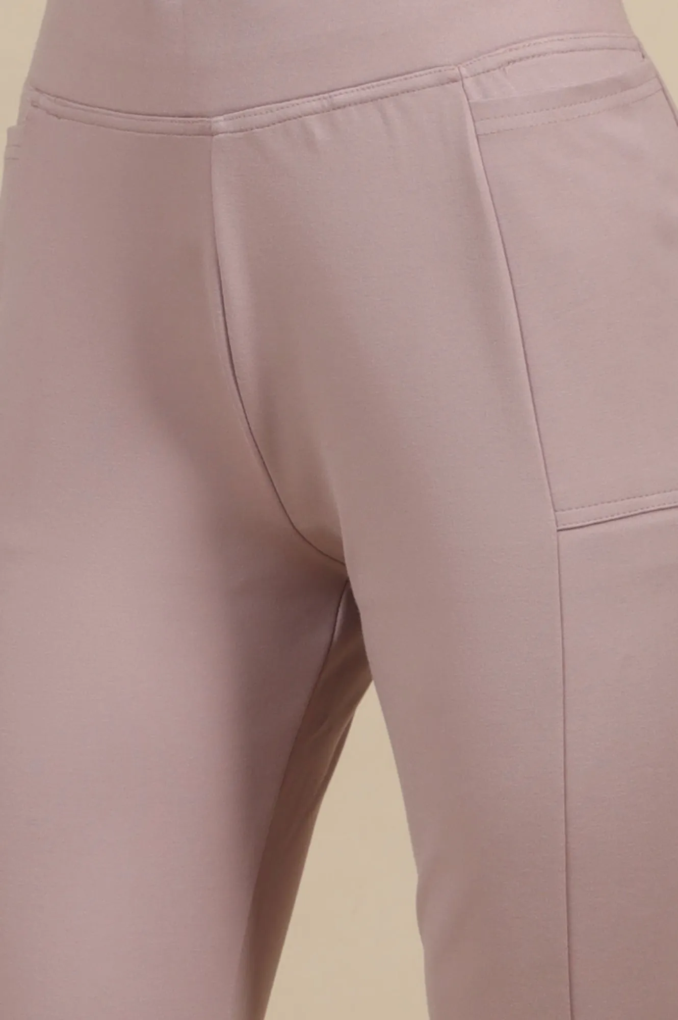Light Purple Bootcut Yoga Pants with Side Pockets