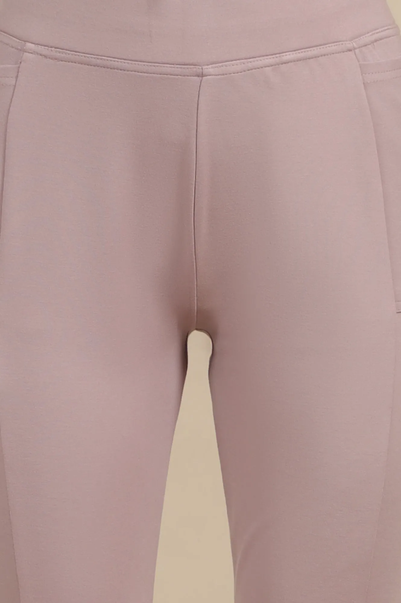 Light Purple Bootcut Yoga Pants with Side Pockets