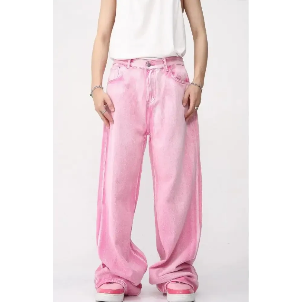 Light Wash Y2K Denim Jacket and Baggy Pants Set
