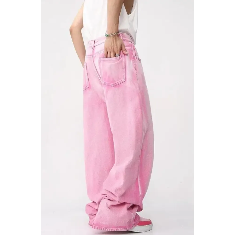 Light Wash Y2K Denim Jacket and Baggy Pants Set