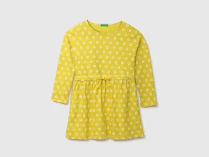 Lime Green Floral Print Dress