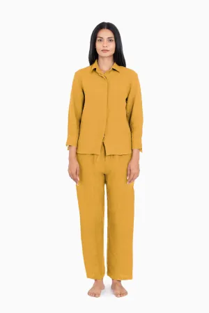 Linen Sheryl Co-ord Set-Sunburnt Yellow