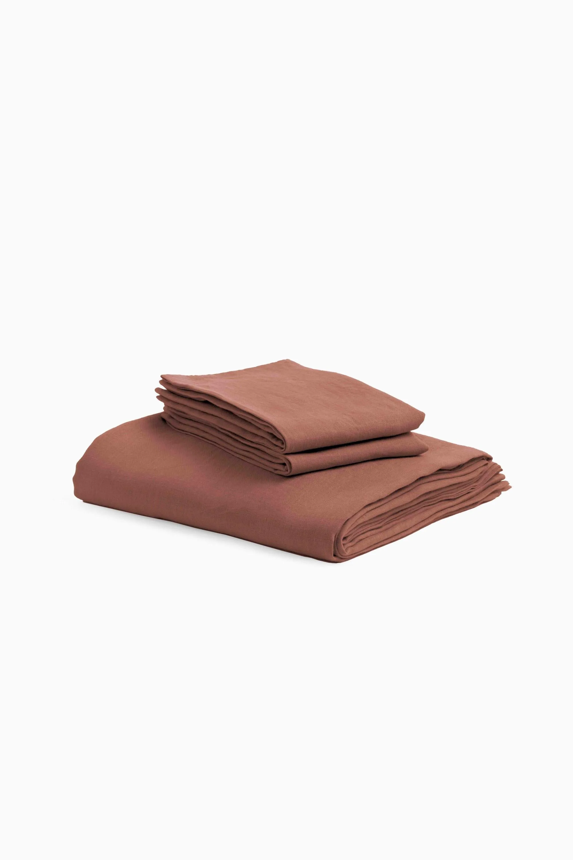 Linen Slumber Solid Sheet Sets-Retro Green