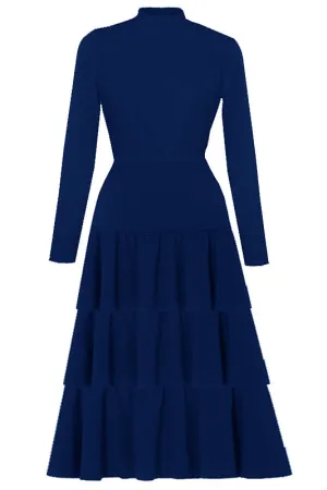 Long Sleeves High Neck Dress - Florentine