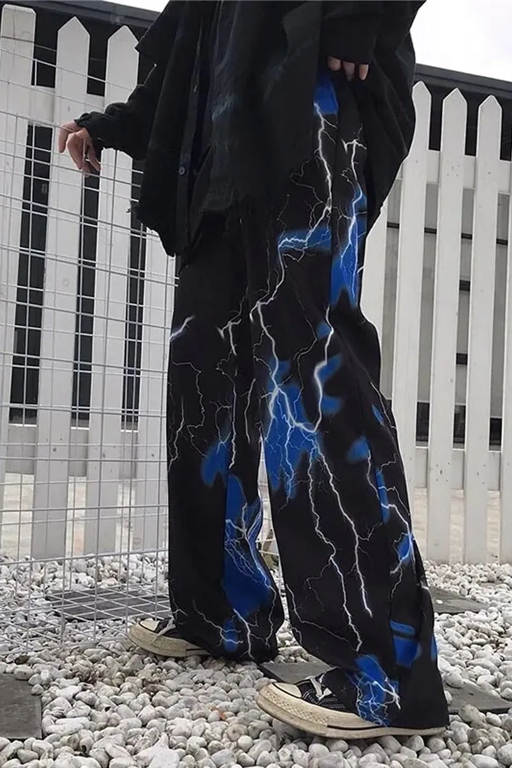 Loose Hip Hop Dark Thunder Lightning Long Pants