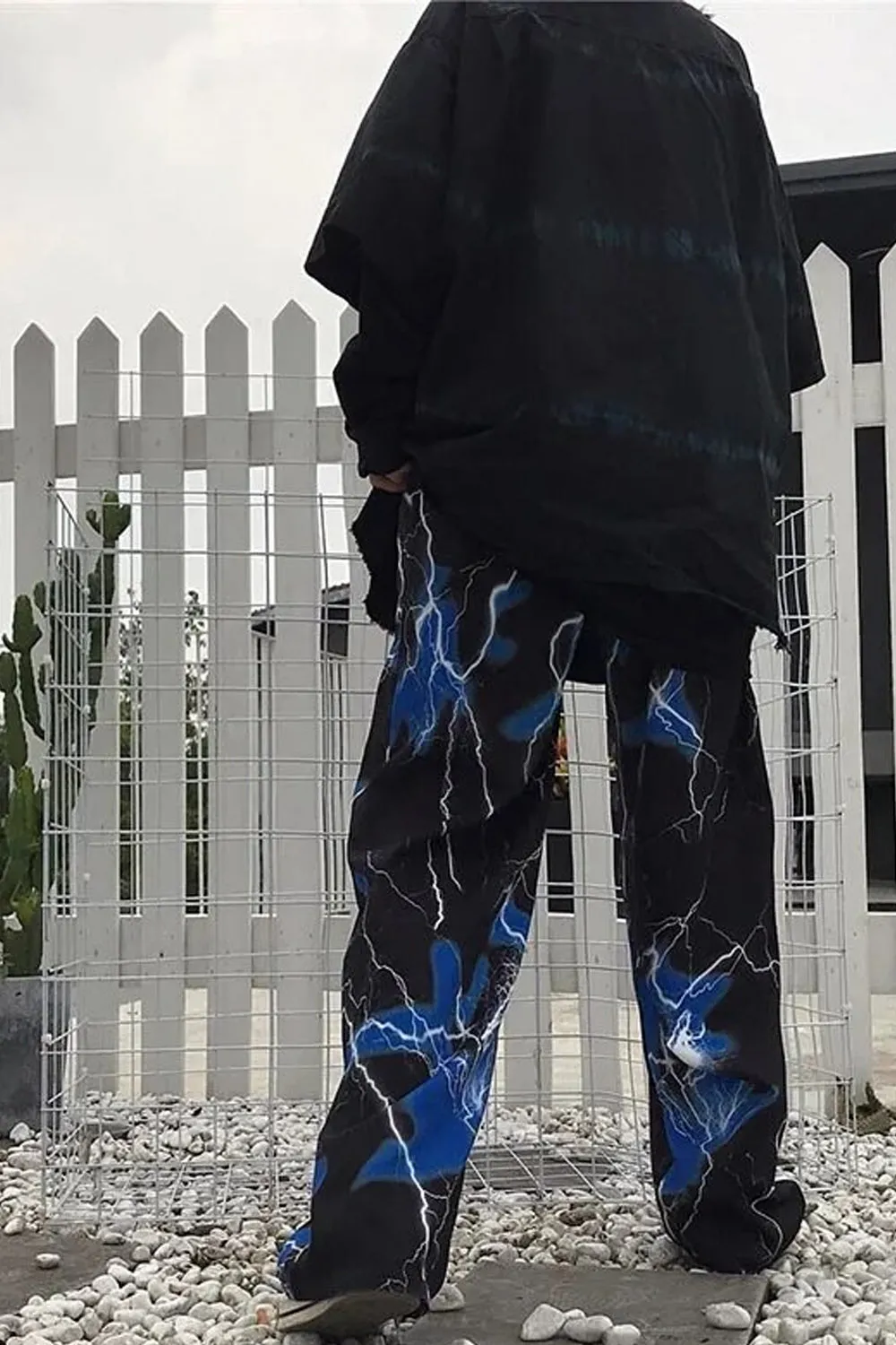 Loose Hip Hop Dark Thunder Lightning Long Pants