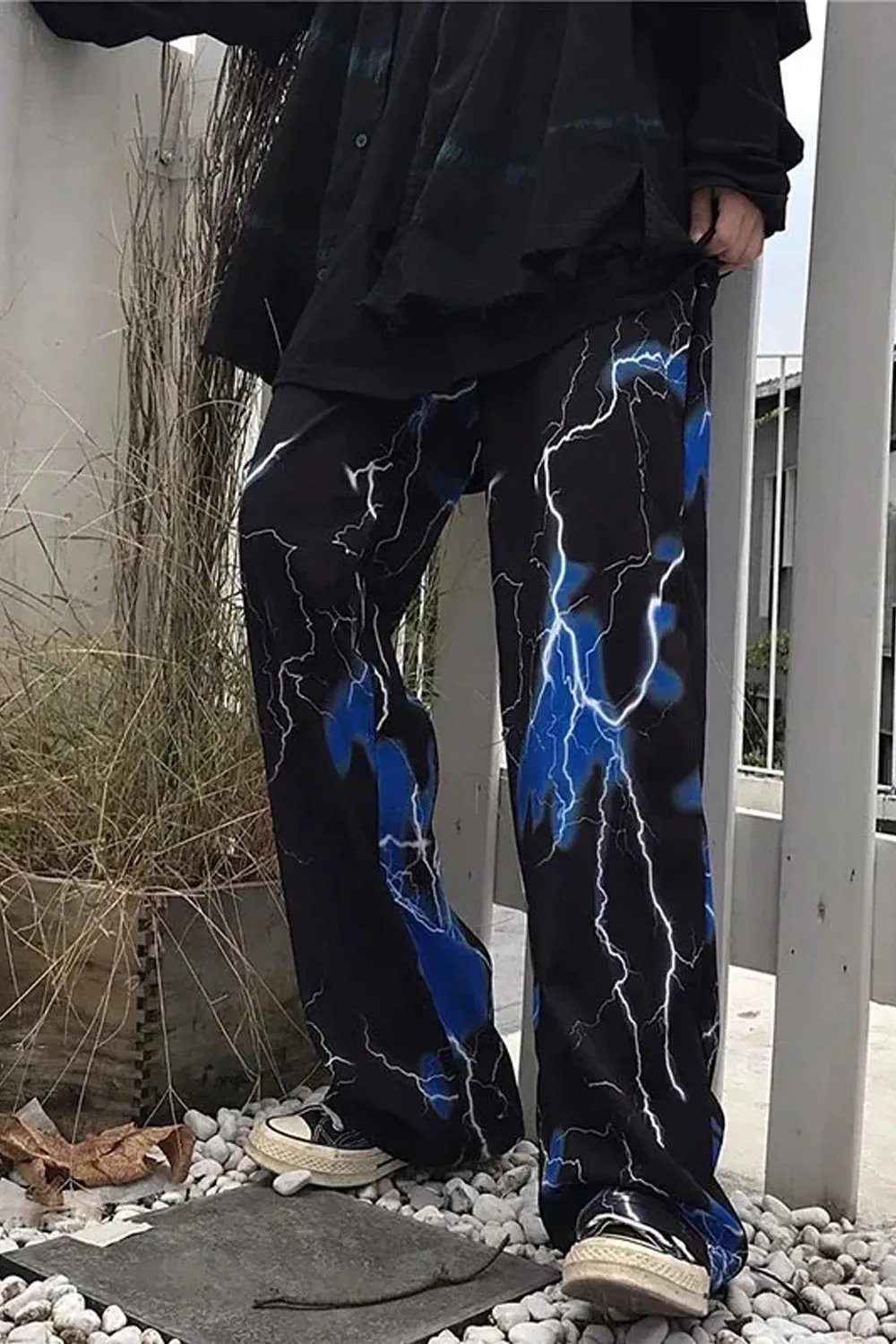 Loose Hip Hop Dark Thunder Lightning Long Pants
