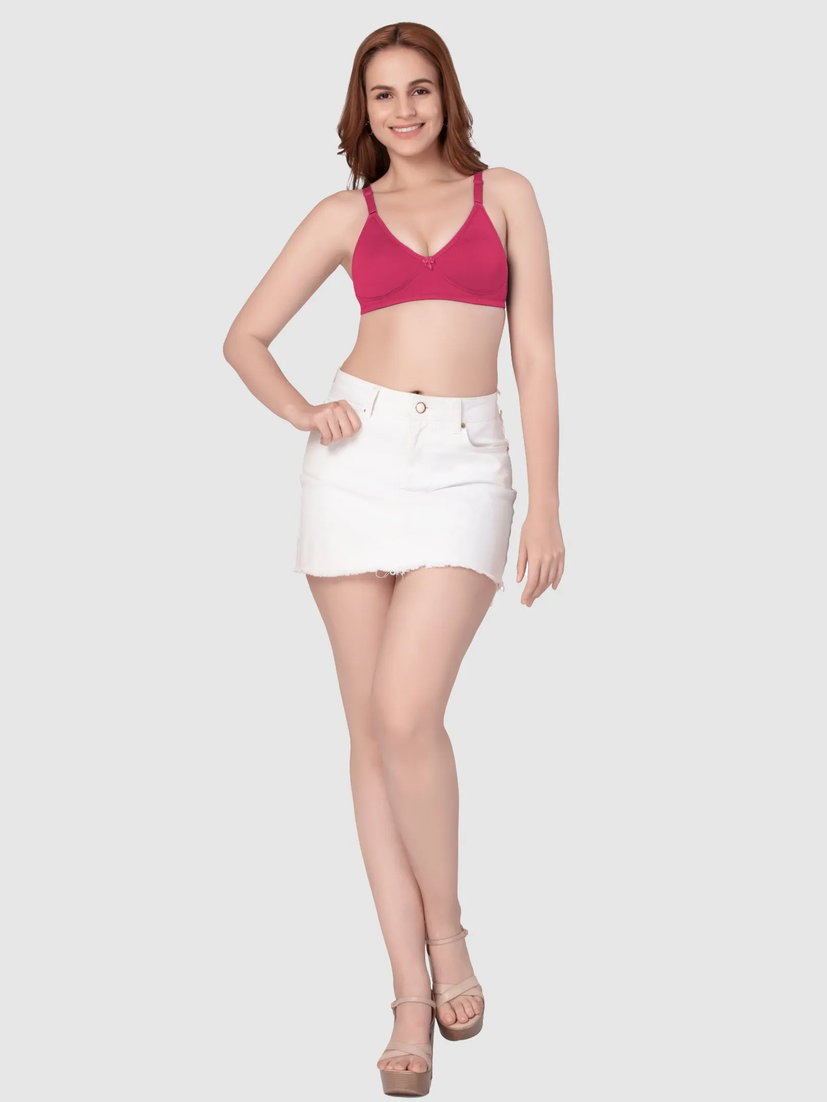 Lovable Non Padded Double Layered Wirefree Full Coverage T-Shirt Bra