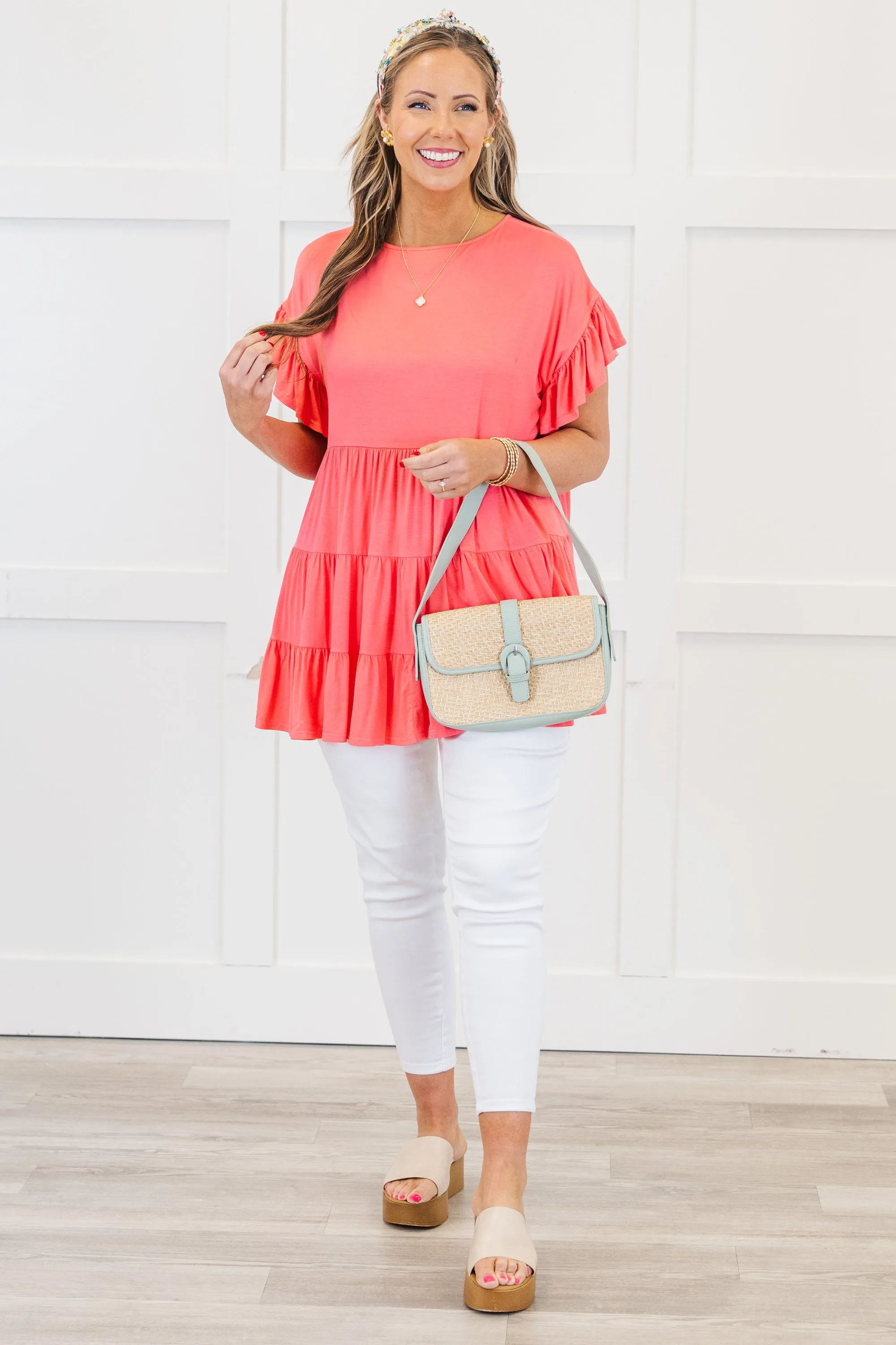 Love and Honey Tunic, Coral