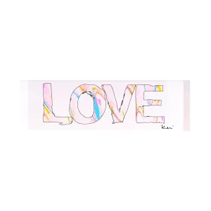Love Zig Zag Block of Love Pink