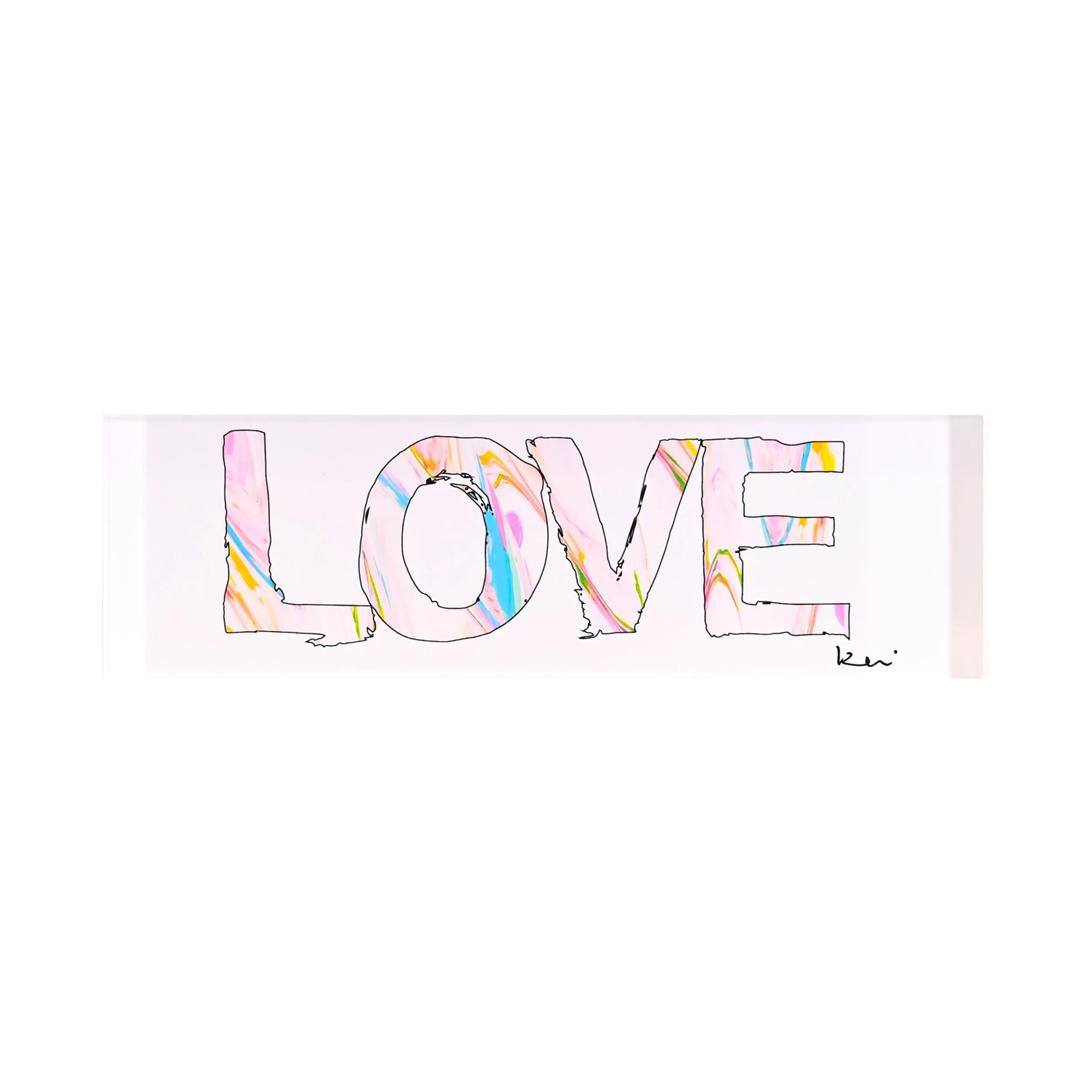 Love Zig Zag Block of Love Pink