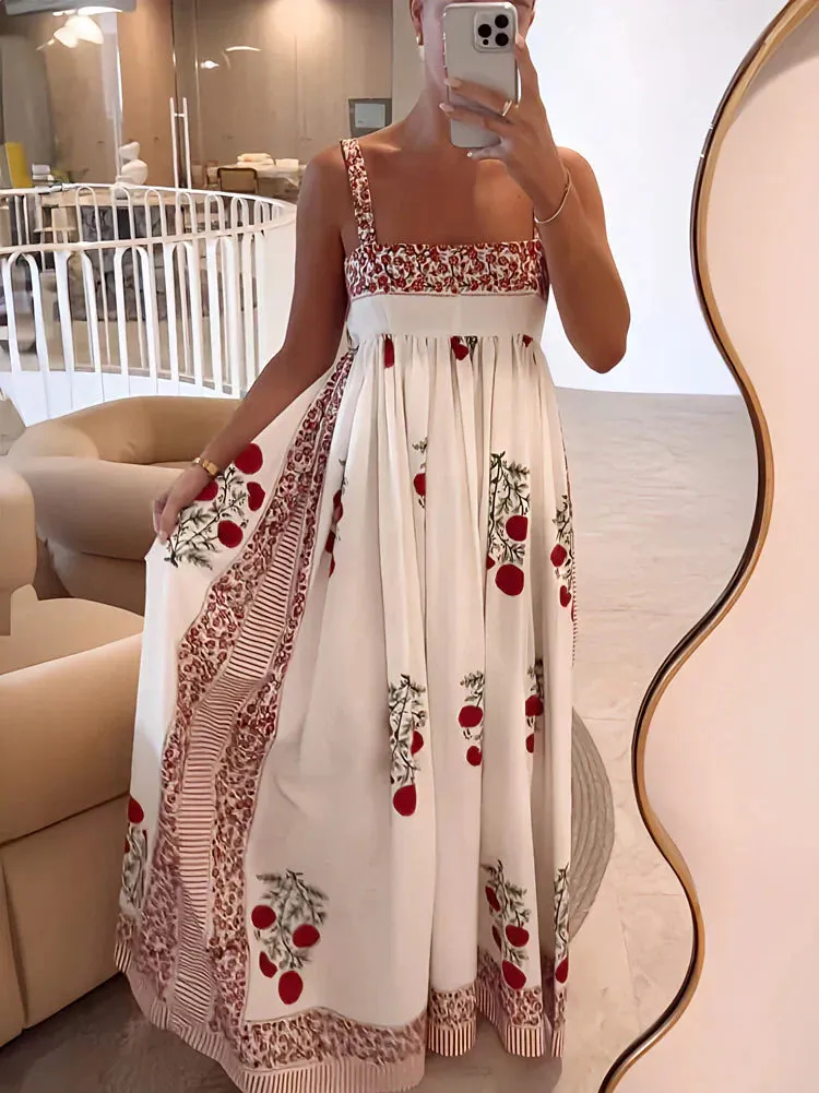 Lucia – Floral Print Women’s Maxi Dress
