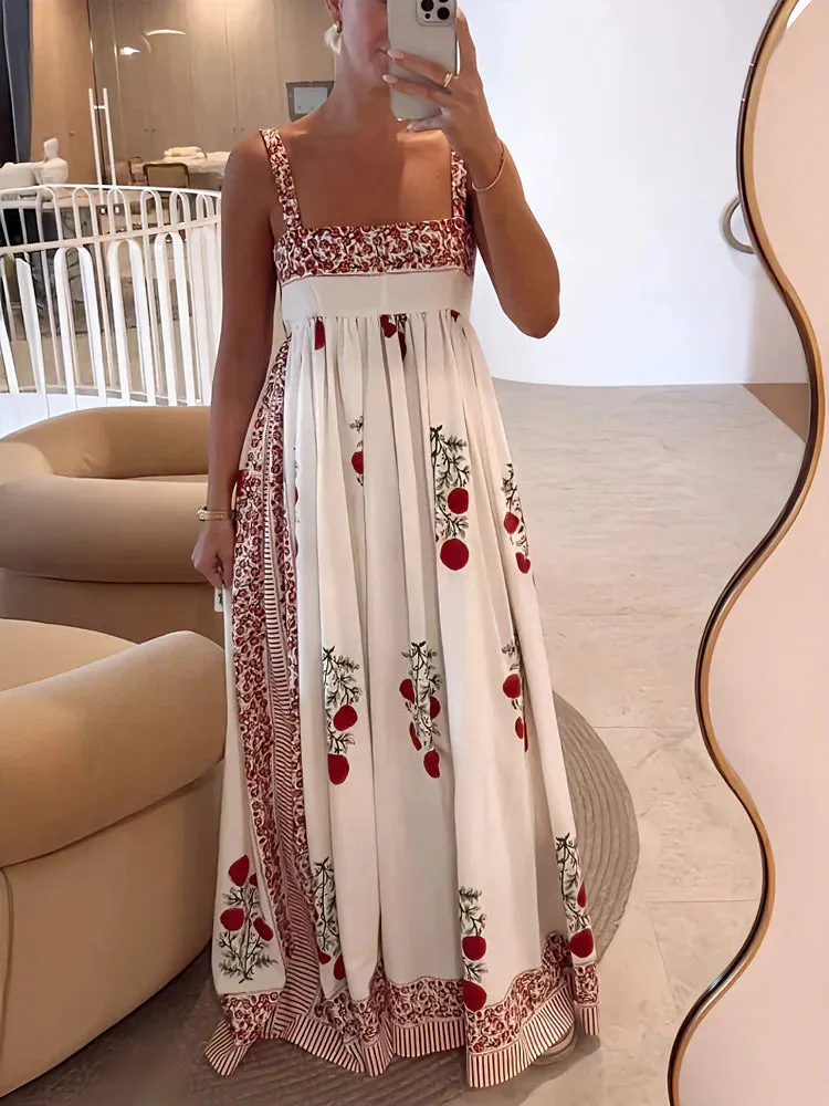 Lucia – Floral Print Women’s Maxi Dress
